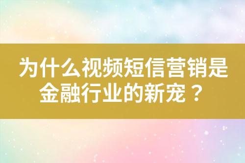為什么視頻短信營(yíng)銷(xiāo)是金融行業(yè)的新寵？